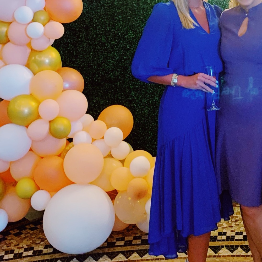 Taylor Blue High-Low Dress